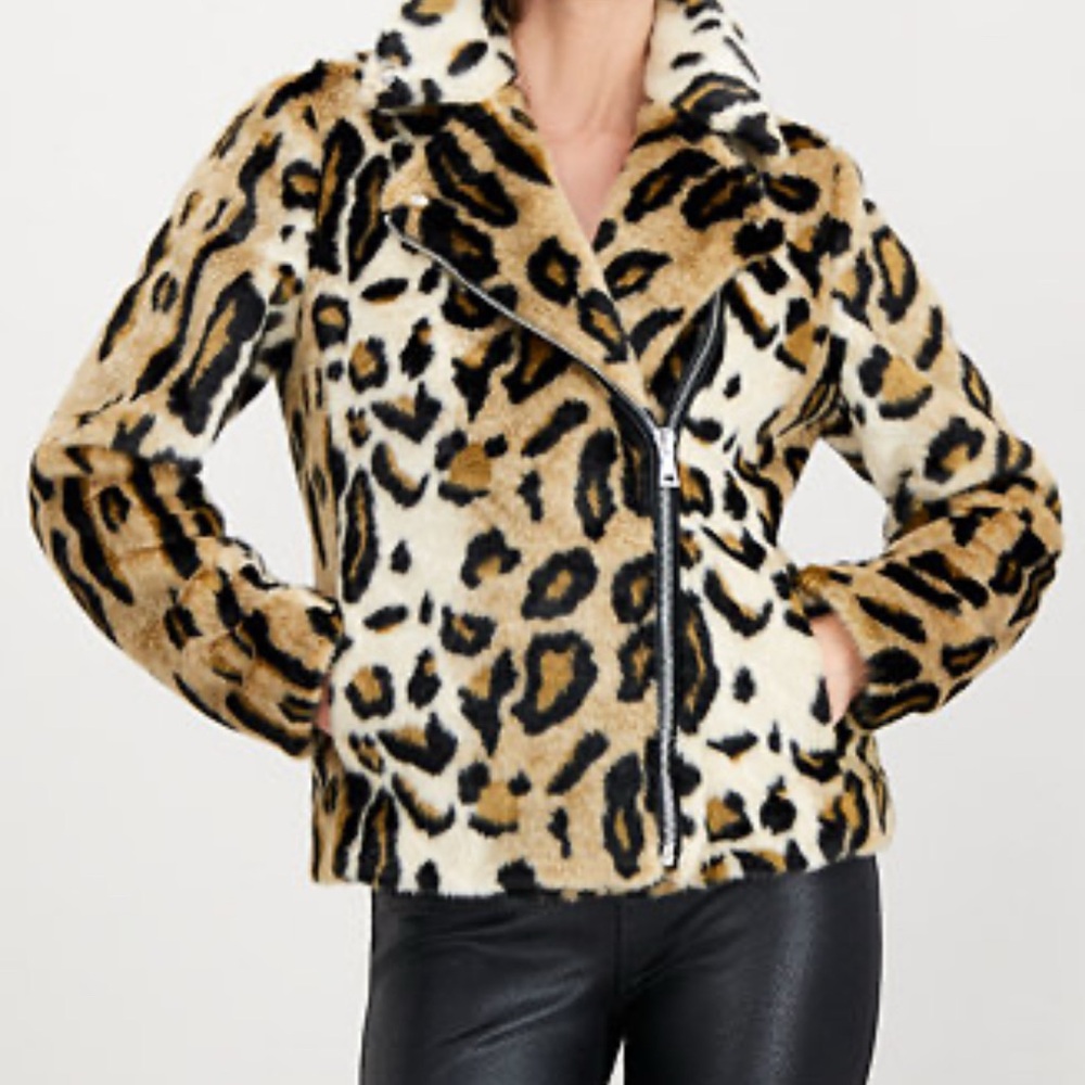 INC International Concepts Animal Print Teddy Jacket